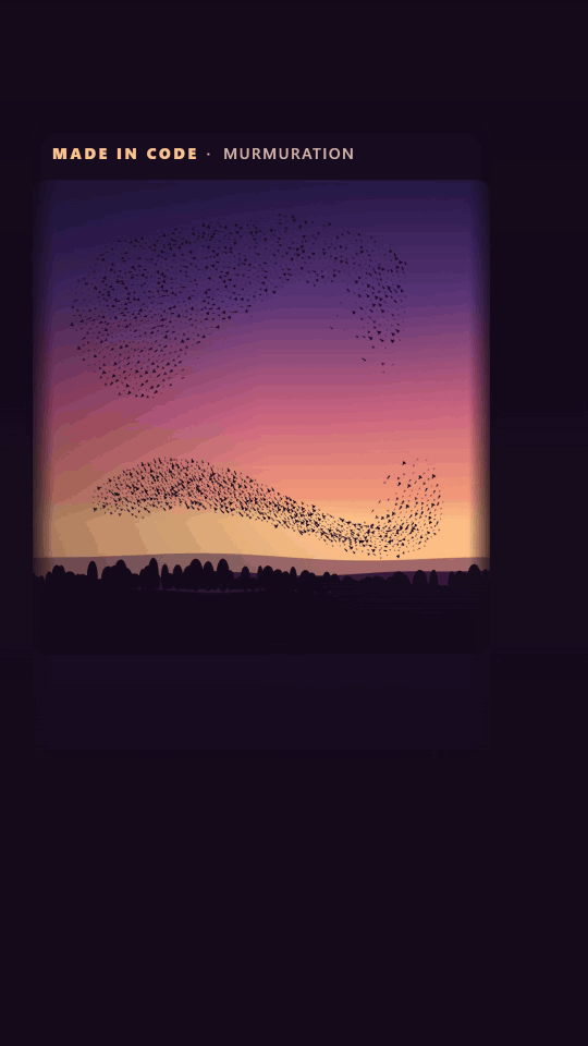 Murmuration — vertical cut, animated preview