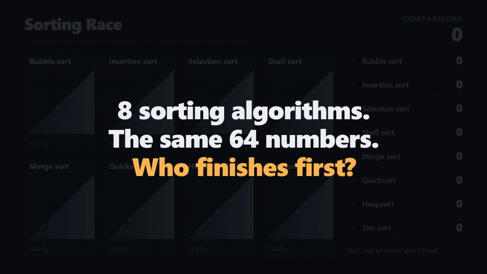 Sorting Race — animated preview